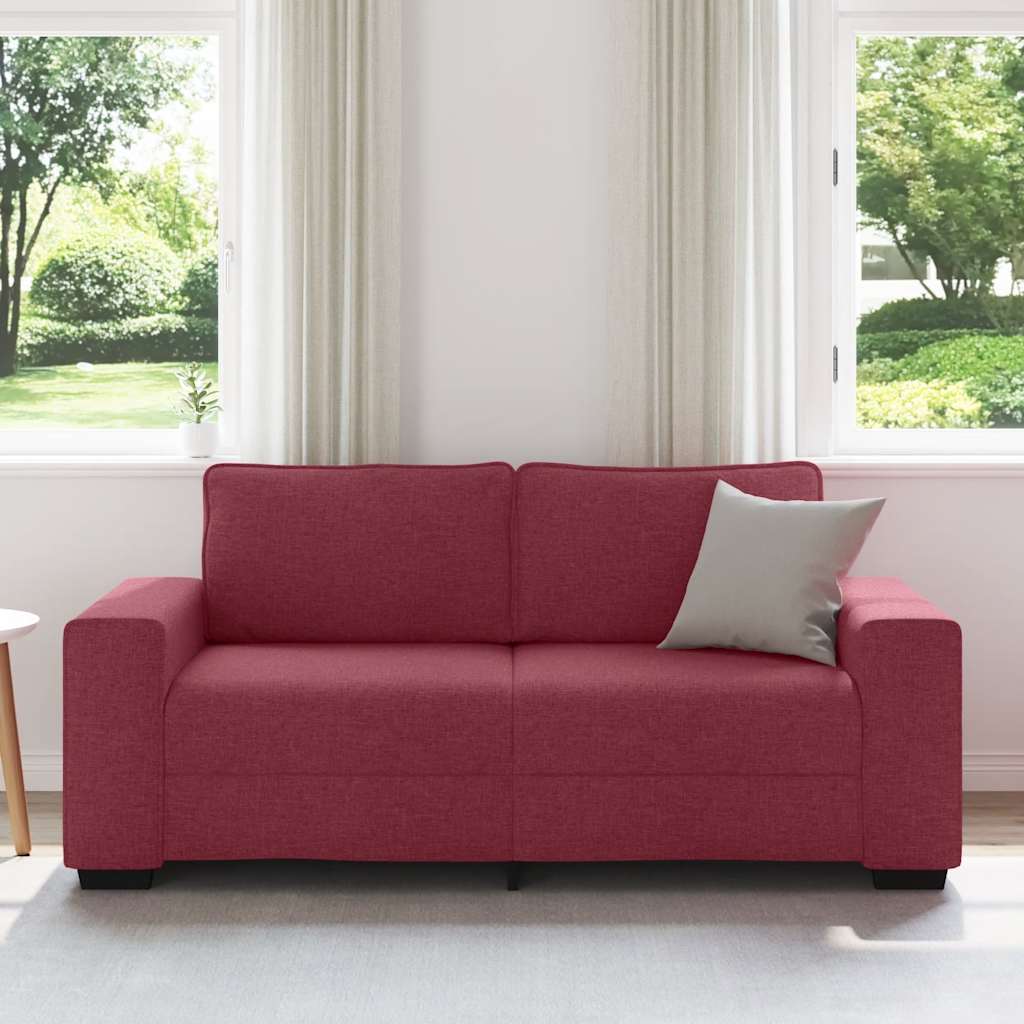 Canapé 2 places rouge vin 180x77x82 cm en tissu - XIOS