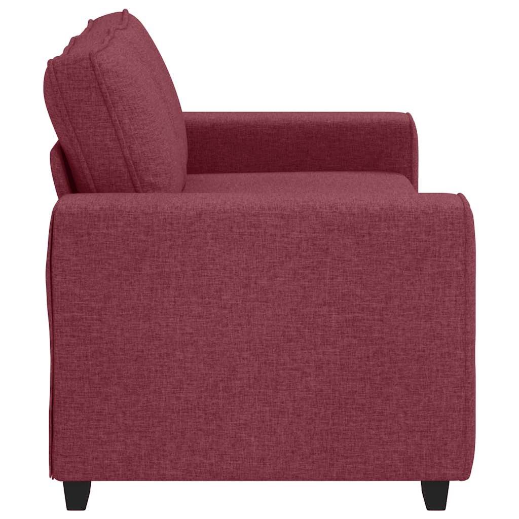 Canapé 2 places rouge vin 180x77x82 cm en tissu - XIOS