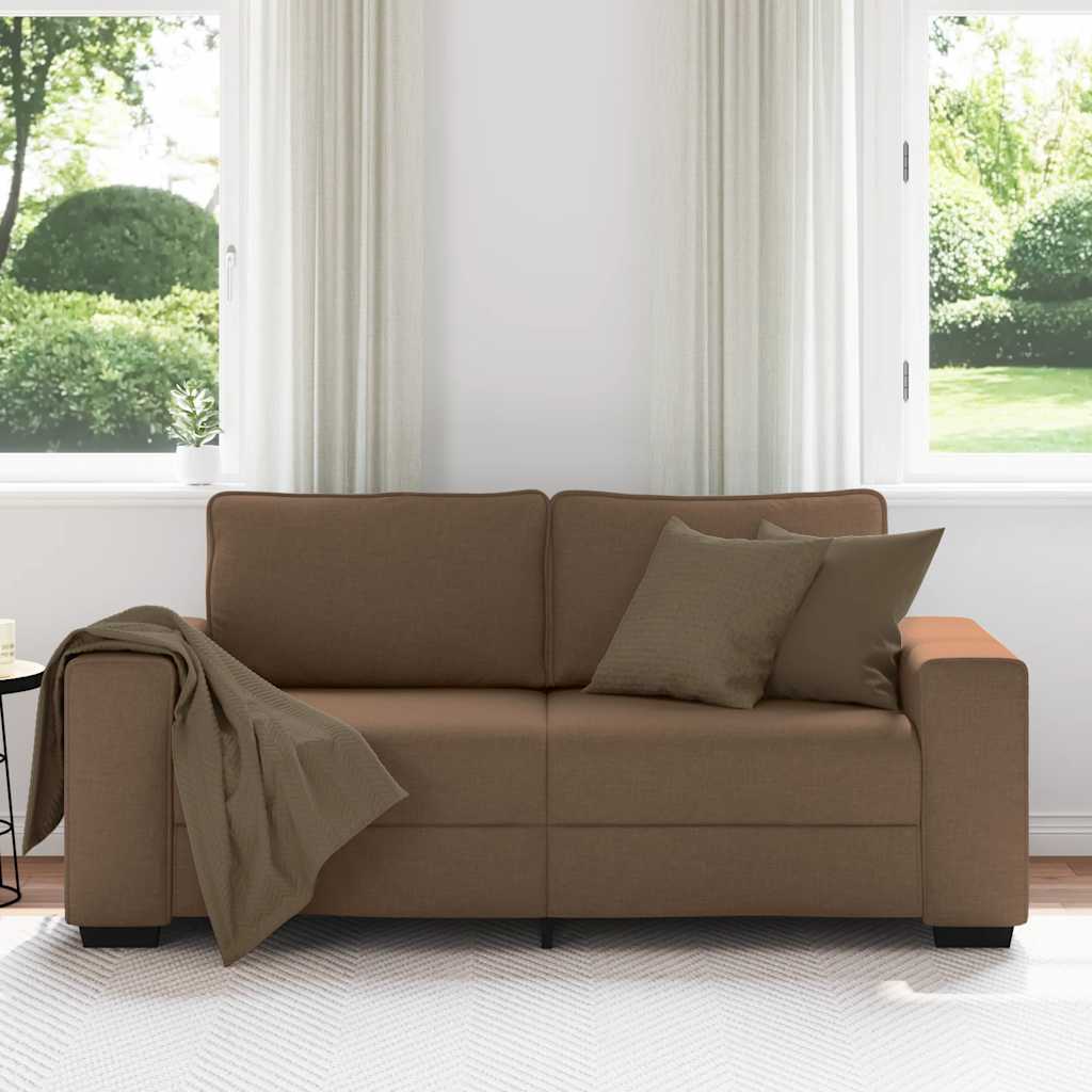 Canapé 2 places marron 180x77x82 cm en tissu - XIOS