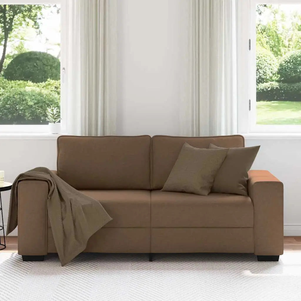 Canapé 2 places marron 180x77x82 cm en tissu - XIOS