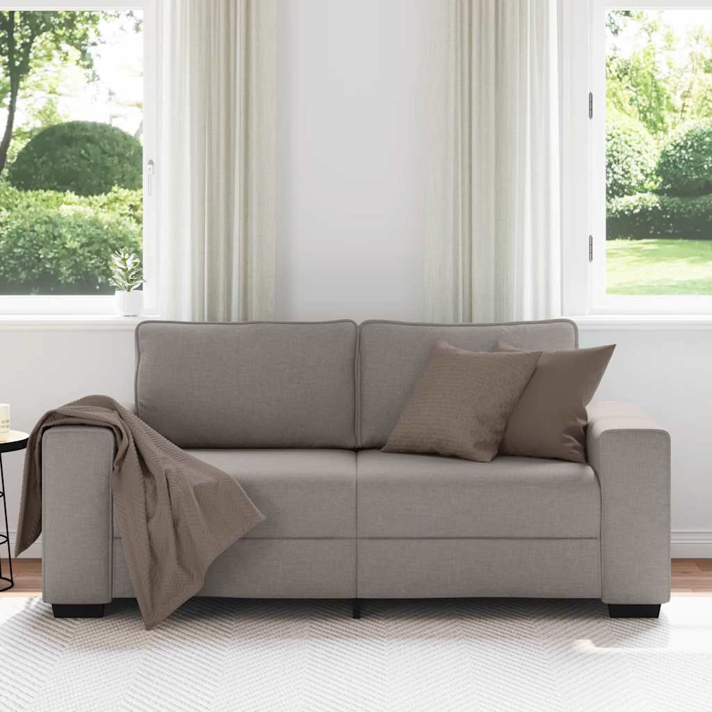 Canapé 2 places taupe 180x77x82 cm en tissu - XIOS