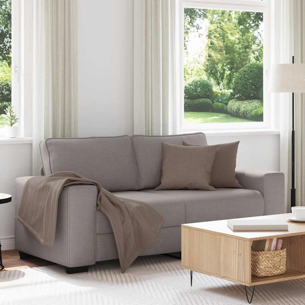 Canapé 2 places taupe 180x77x82 cm en tissu - XIOS