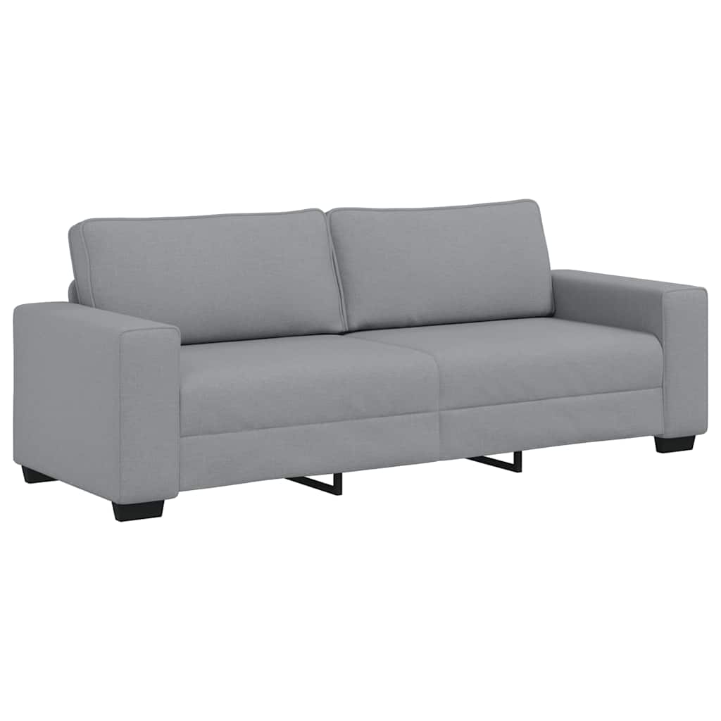 Canapé à 3 places gris clair 220x77x82 cm tissu