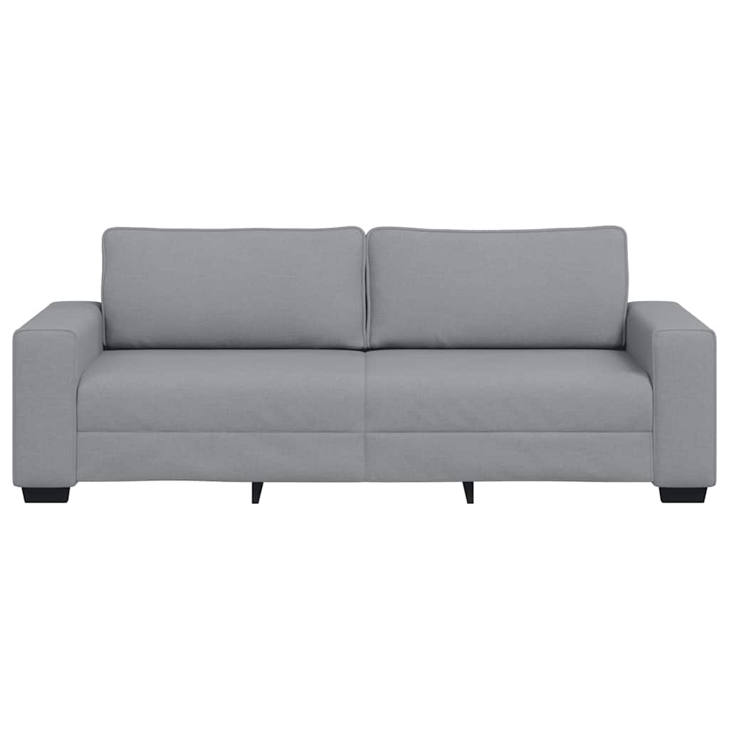 Canapé à 3 places gris clair 220x77x82 cm tissu