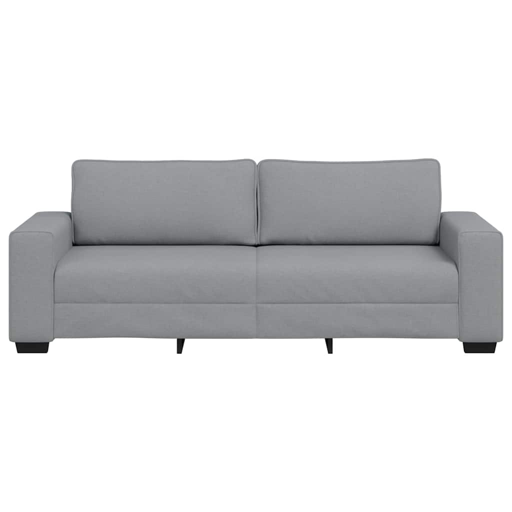 Canapé à 3 places gris clair 220x77x82 cm tissu