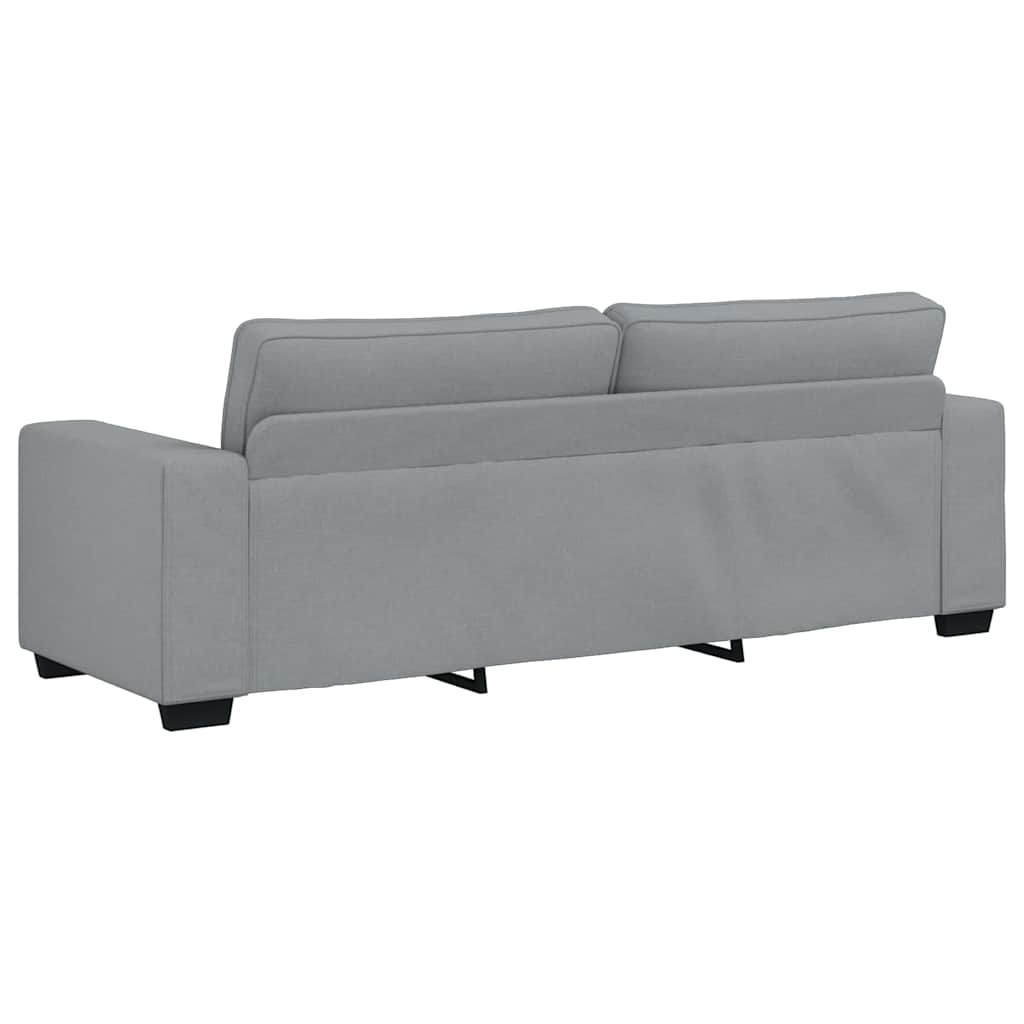 Canapé à 3 places gris clair 220x77x82 cm tissu