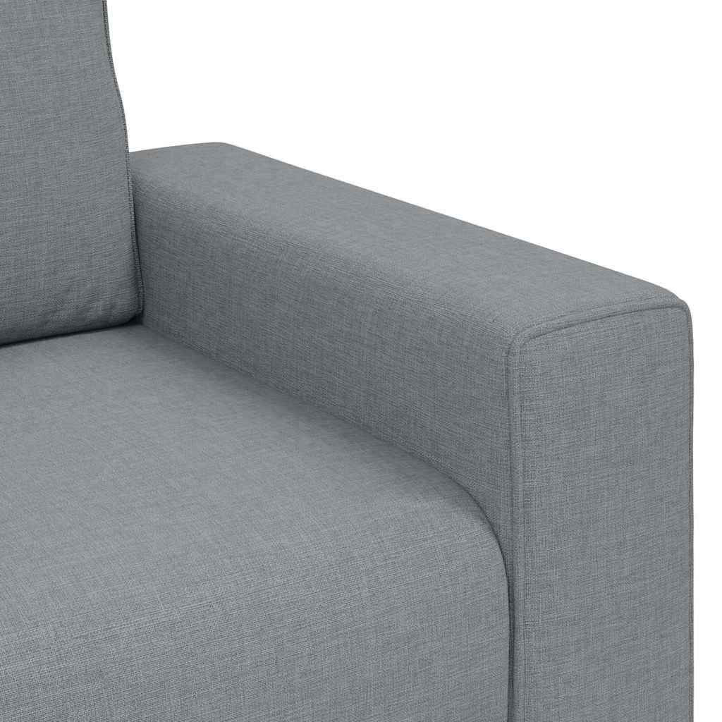 Canapé à 3 places gris clair 220x77x82 cm tissu