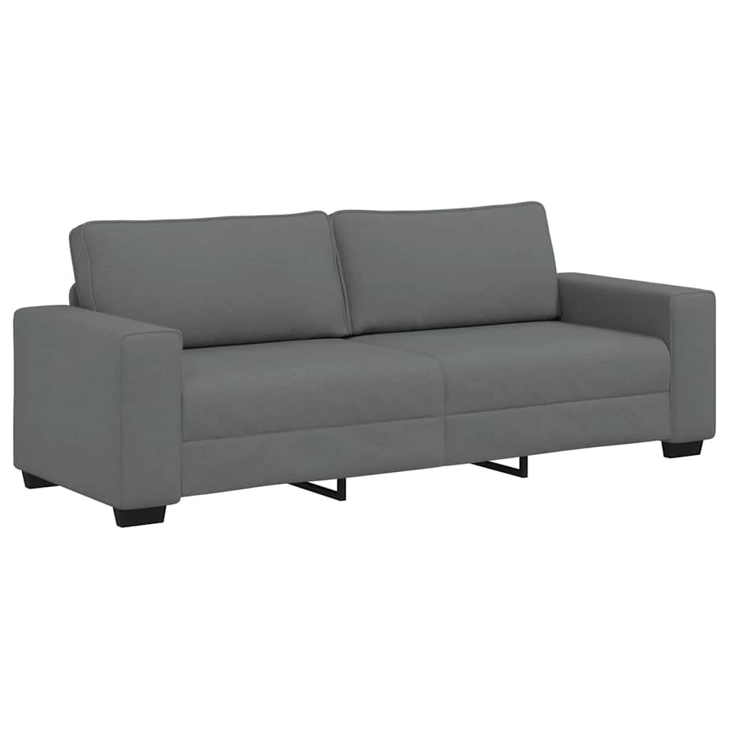 Canapé à 3 places gris foncé 220x77x82 cm tissu - XIOS