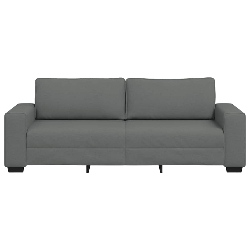 Canapé à 3 places gris foncé 220x77x82 cm tissu - XIOS