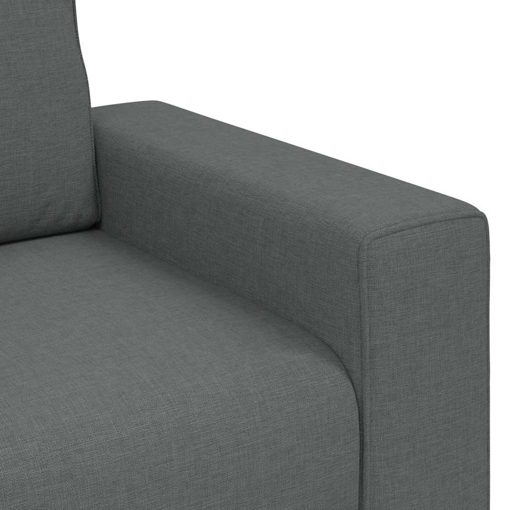 Canapé à 3 places gris foncé 220x77x82 cm tissu - XIOS