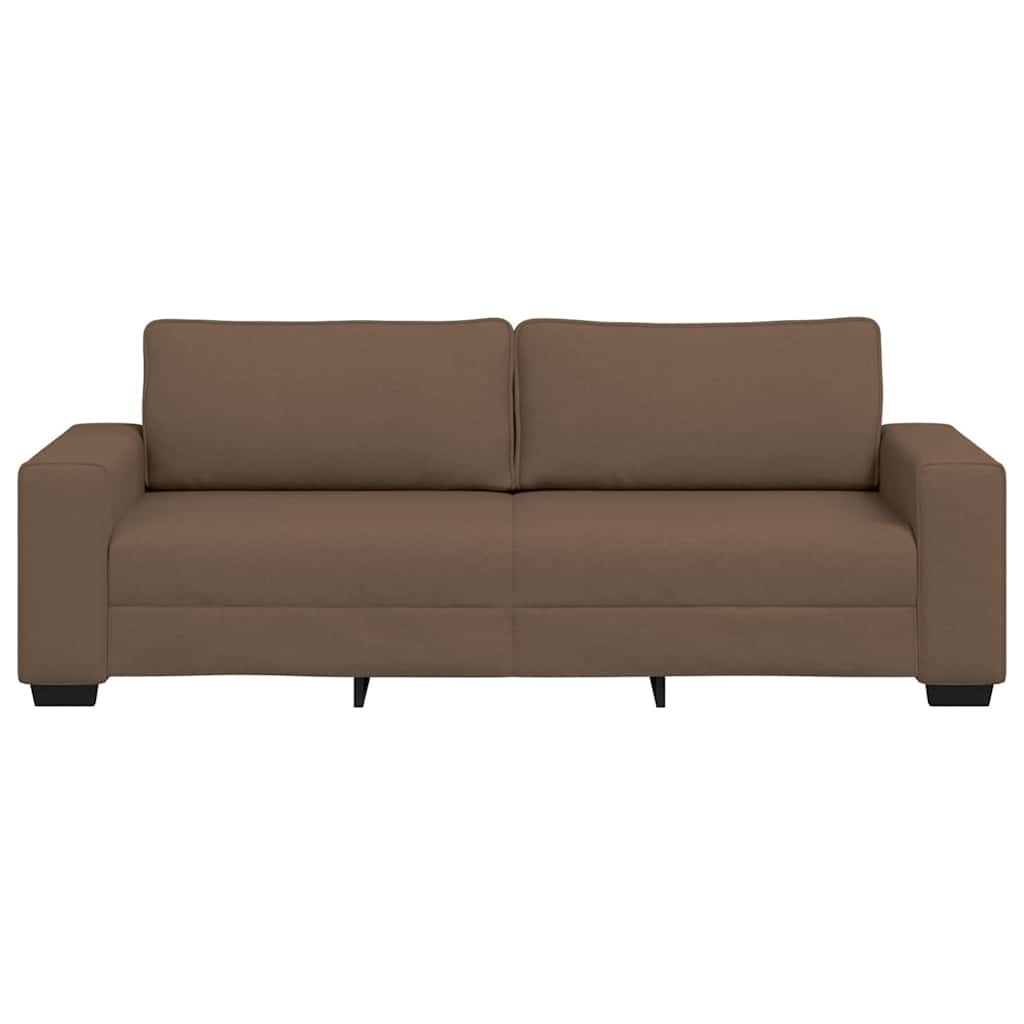 Canapé 3 places marron 220x77x82 cm en tissu