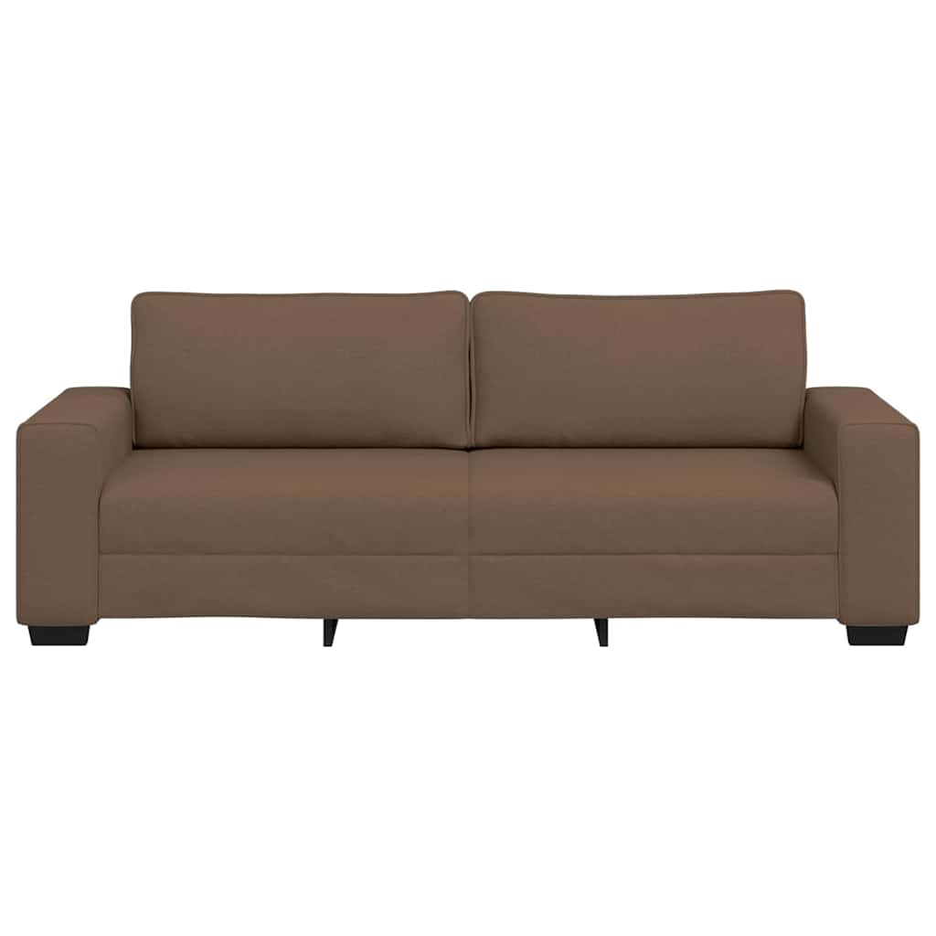 Canapé 3 places marron 220x77x82 cm en tissu