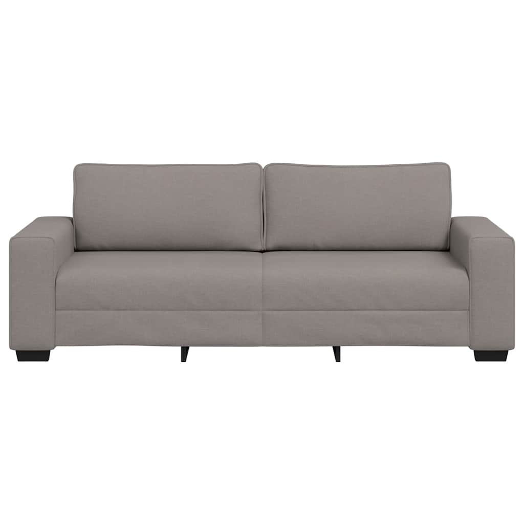 Canapé 3 places taupe 220x77x82 cm en tissu