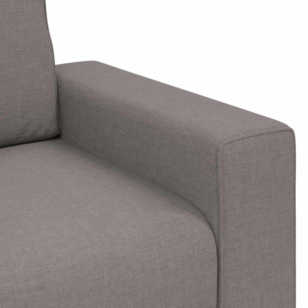 Canapé 3 places taupe 220x77x82 cm en tissu