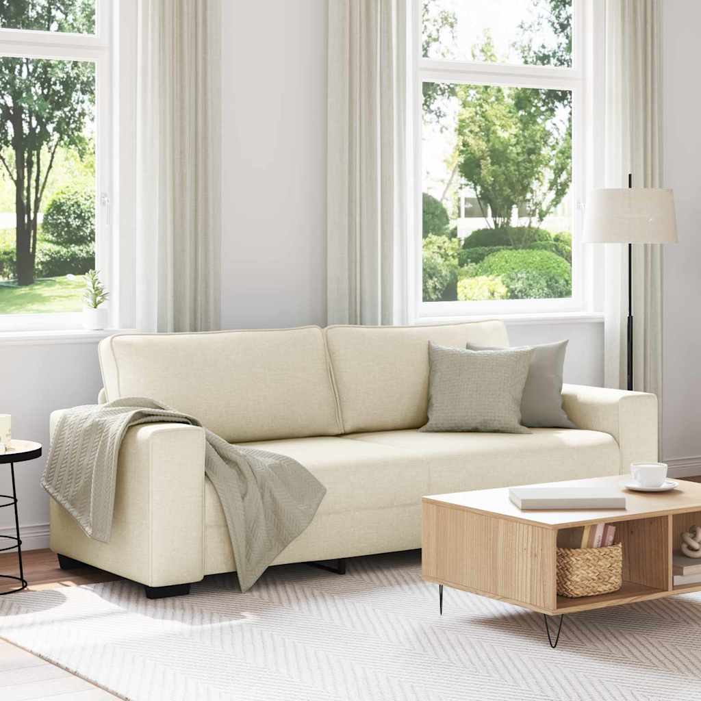 | Canapé | avec coussin avec oreiller Beige 221 x 77 x 82 cm Lin - XIOS