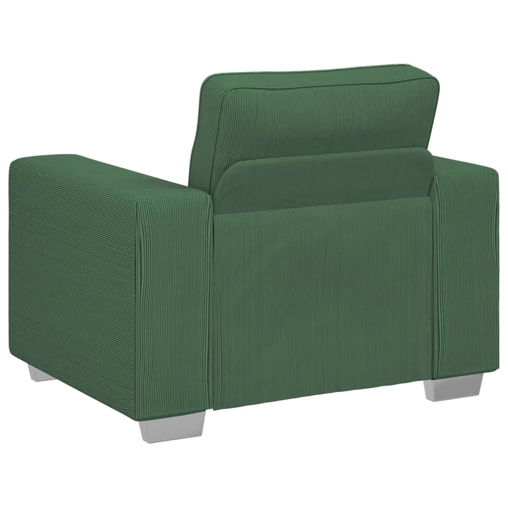 Canapé/Fauteuil vert foncé 100x77x82 cm en tissu velours côtelé - XIOS