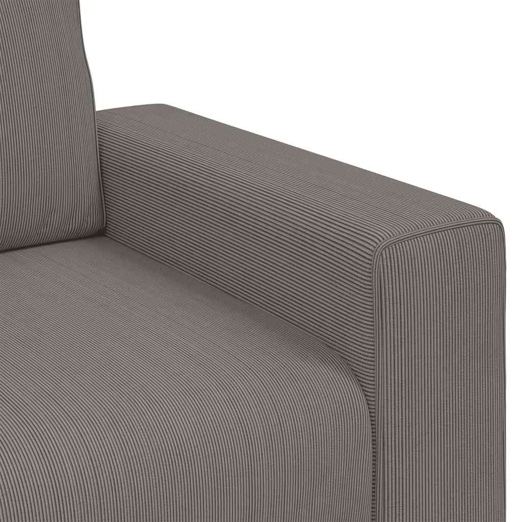 Canapé deux places gris clair 160 x 77 x 82 cm en tissu velours côtelé - XIOS