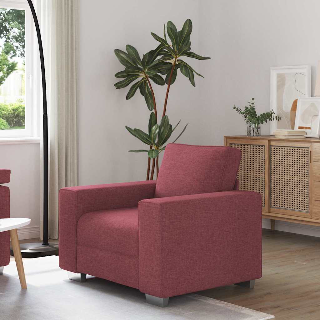 Canapé avec coussin Rouge bordeaux 100 x 77 x 82 cm tissu - XIOS