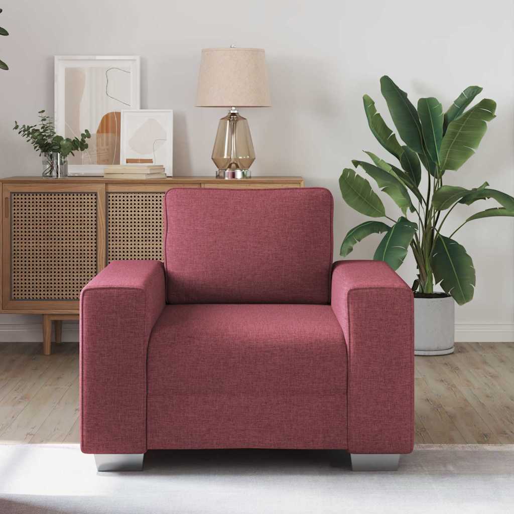 Canapé avec coussin Rouge bordeaux 100 x 77 x 82 cm tissu - XIOS