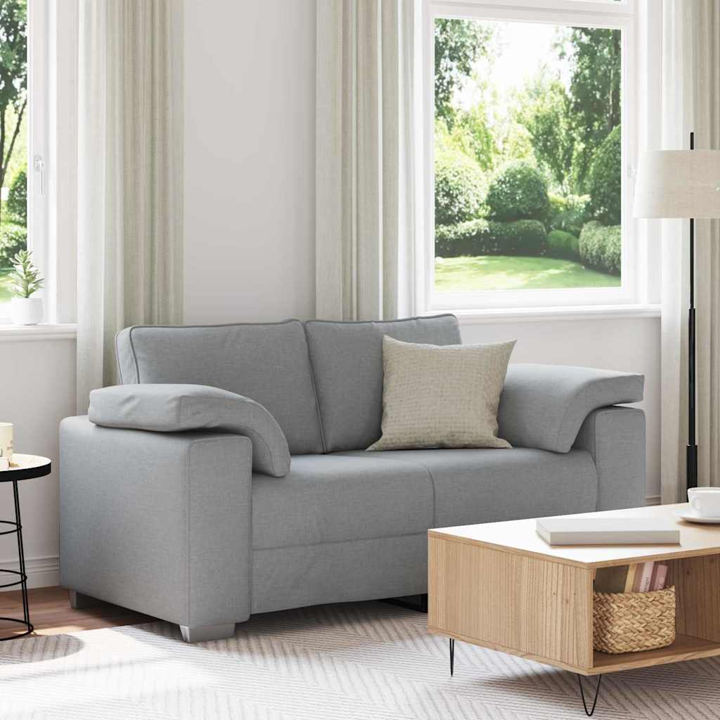 Canapé deux places Gris clair 160 cm tissu