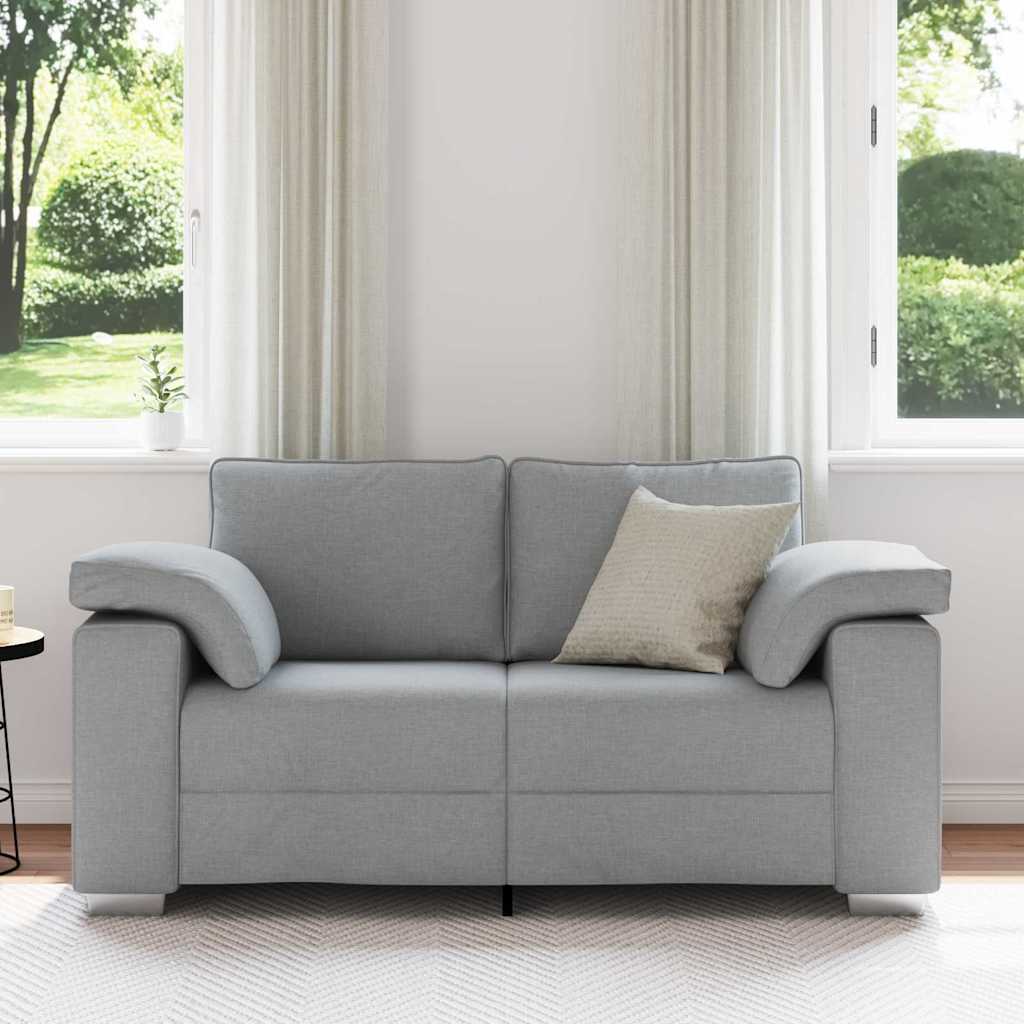 Canapé deux places Gris clair 160 cm tissu