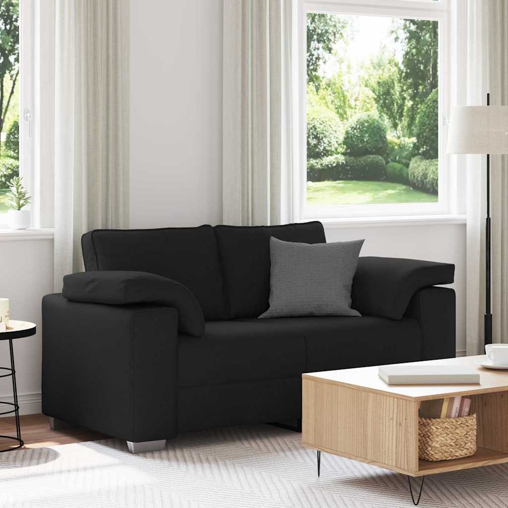 Canapé deux places Noir 160 cm tissu - XIOS