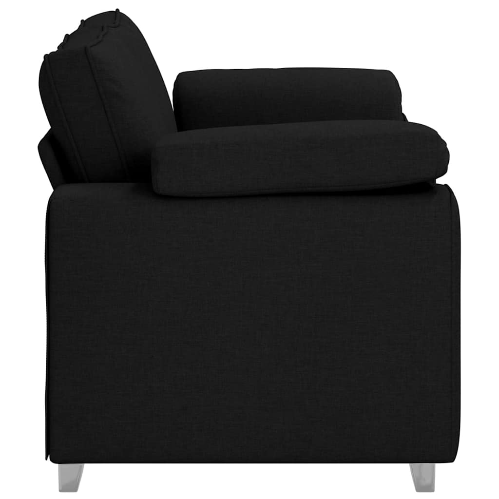 Canapé deux places Noir 160 cm tissu