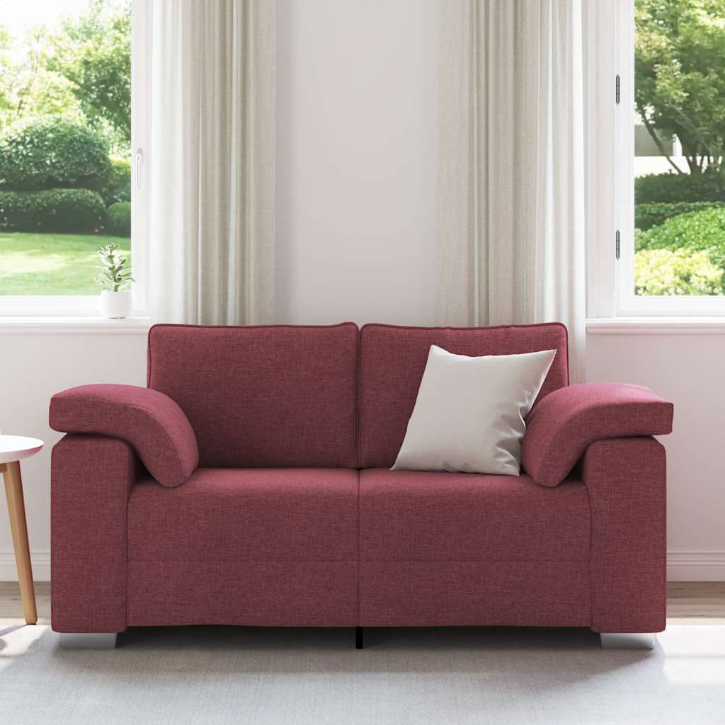 Canapé avec coussin Rouge bordeaux 160 x 77 x 82 cm tissu - XIOS
