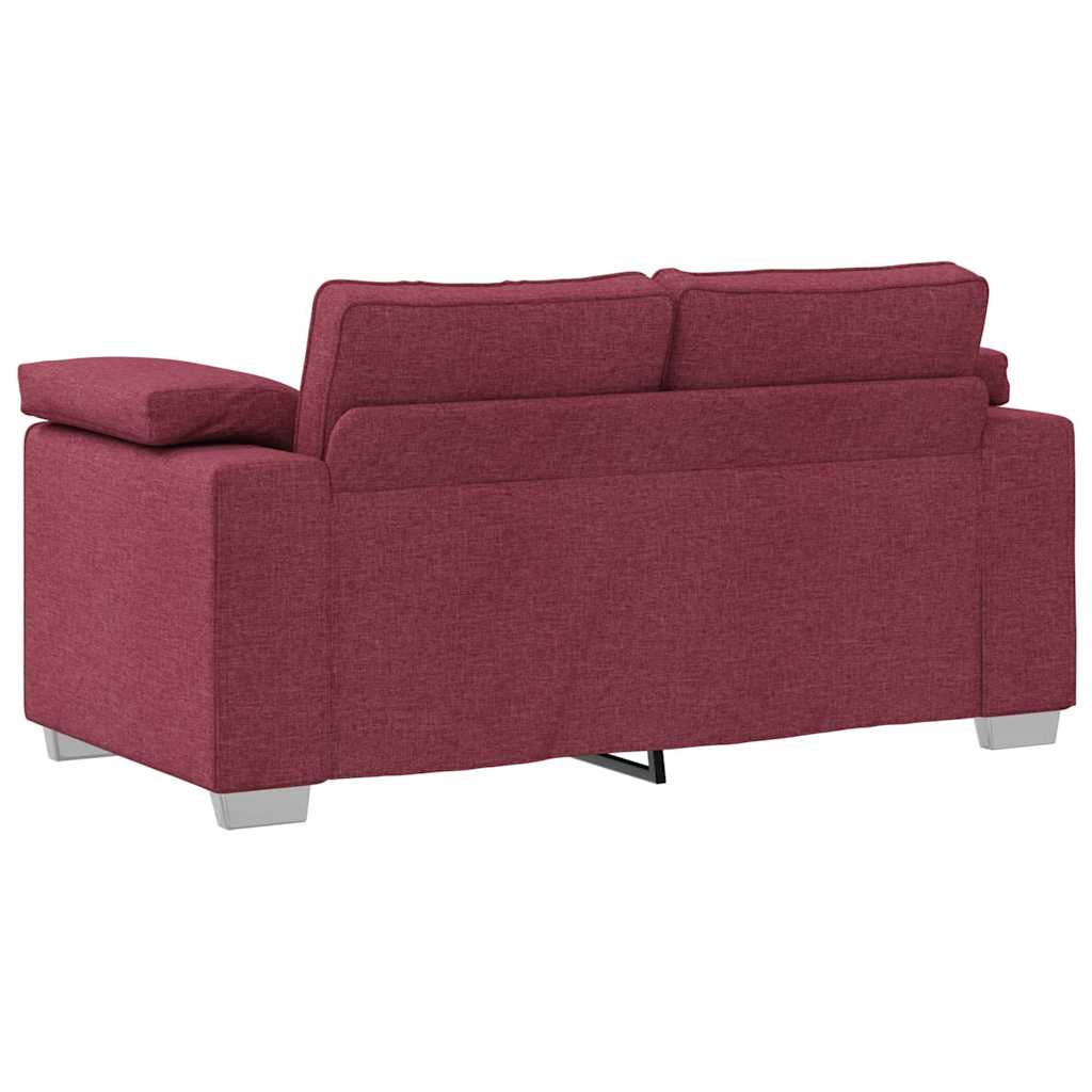 Canapé avec coussin Rouge bordeaux 160 x 77 x 82 cm tissu - XIOS