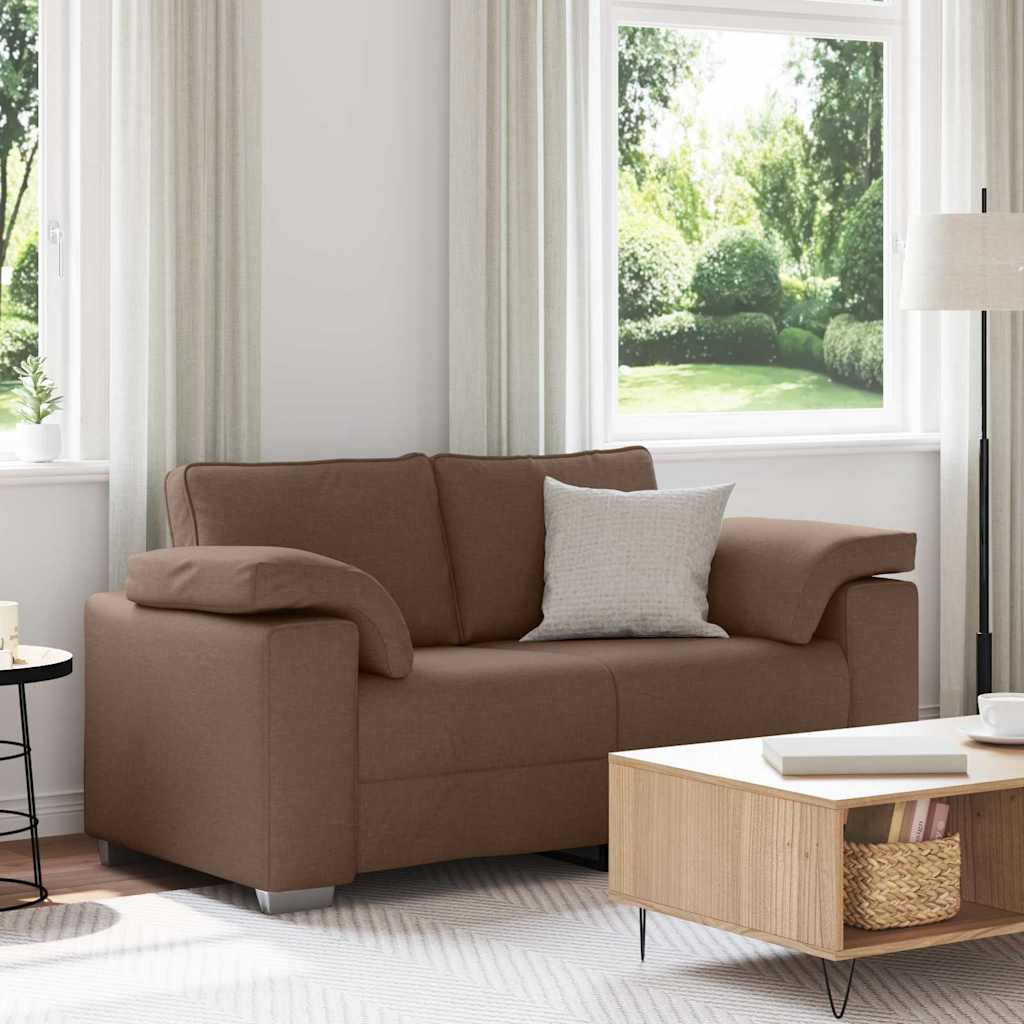 Canapé deux places Marron 160 cm tissu - XIOS