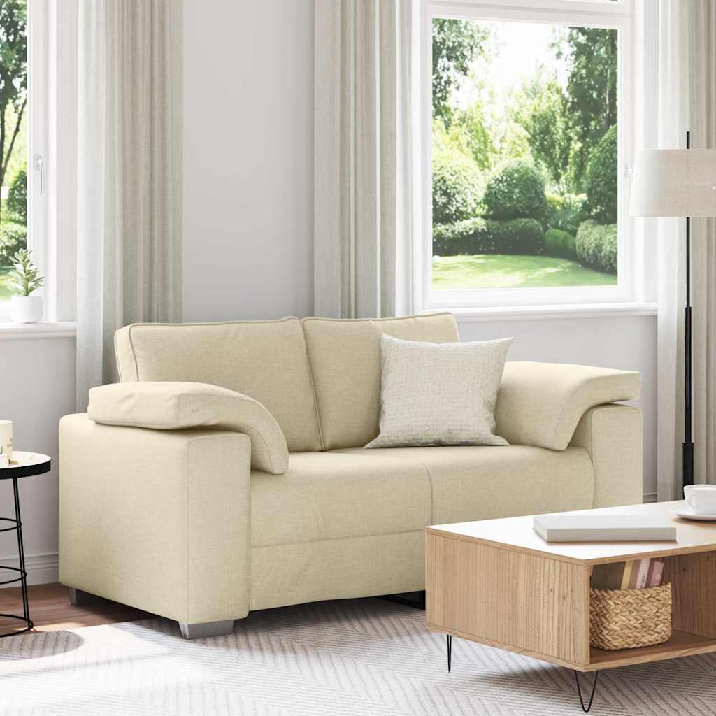 Canapé deux places Crème 160 cm tissu - XIOS