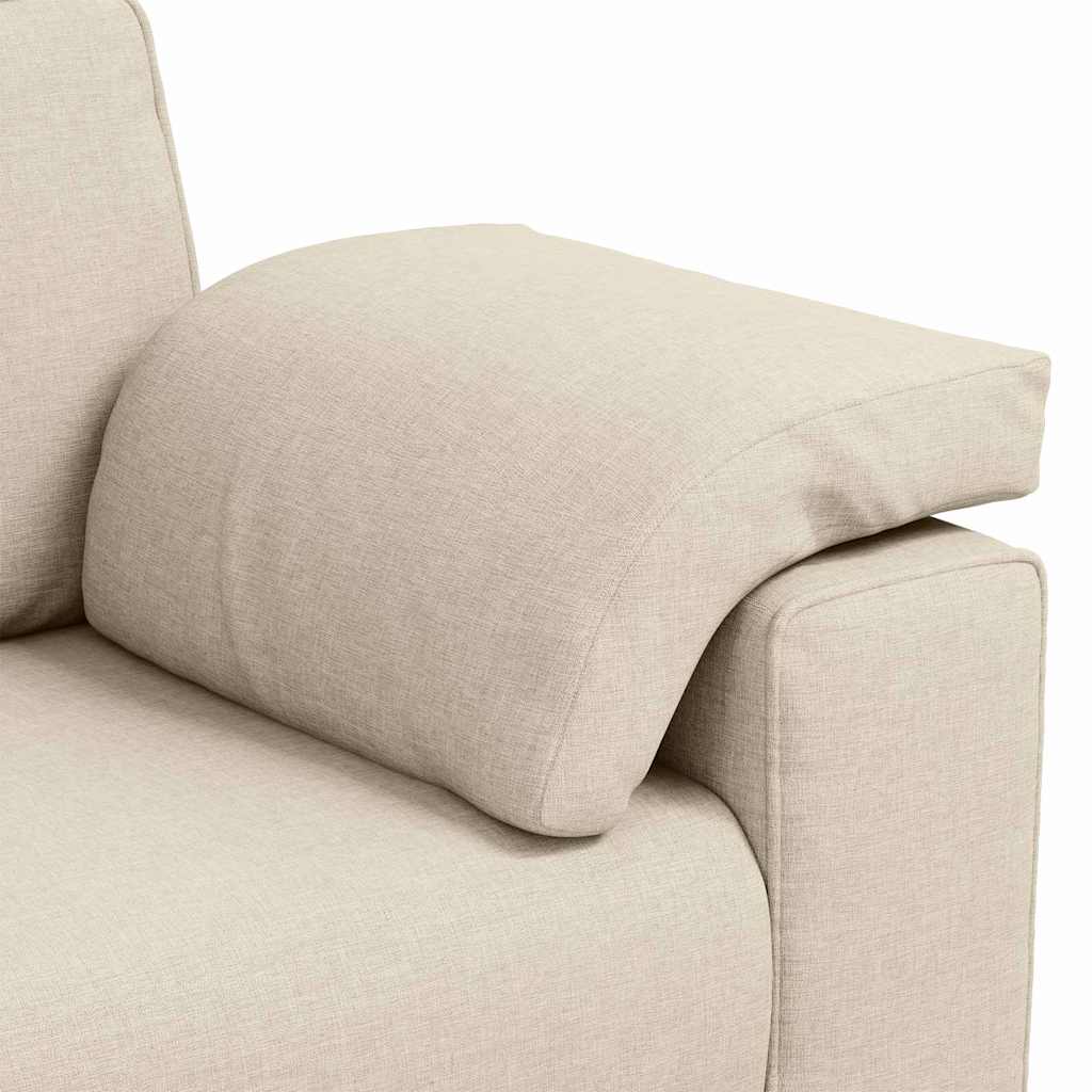 Canapé Beige 160 x 77 x 82 cm Tissu en lin mélangé - XIOS