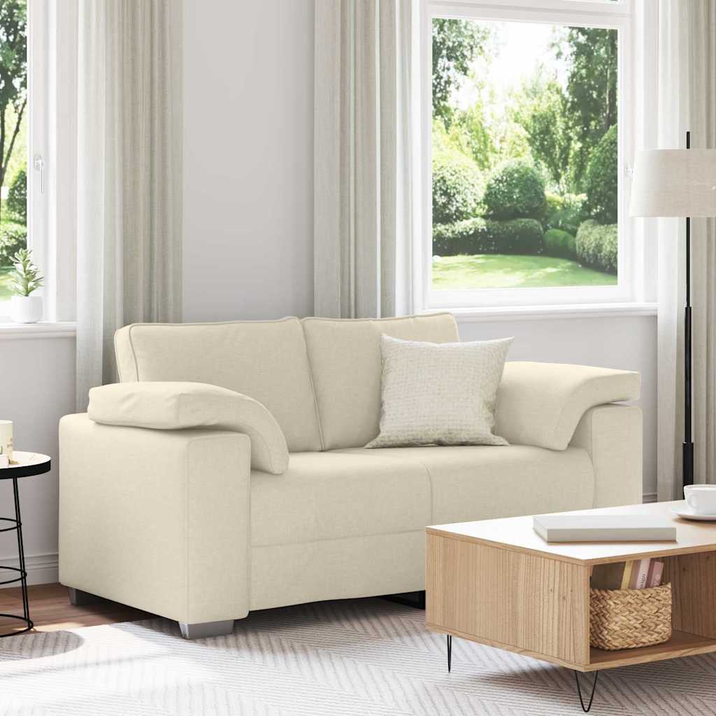 Canapé Beige 160 x 77 x 82 cm Tissu en lin mélangé - XIOS