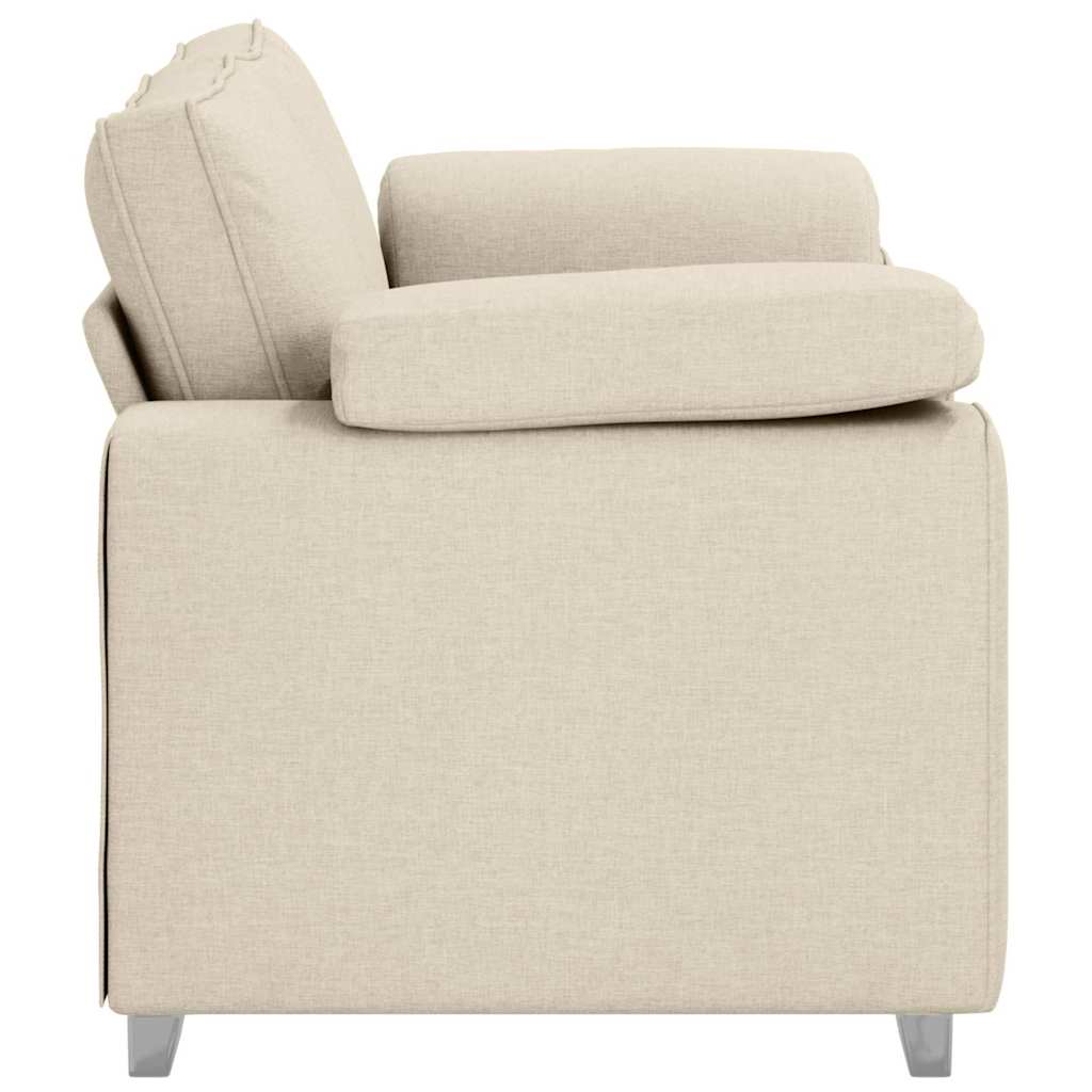 Canapé Beige 160 x 77 x 82 cm Tissu en lin mélangé - XIOS