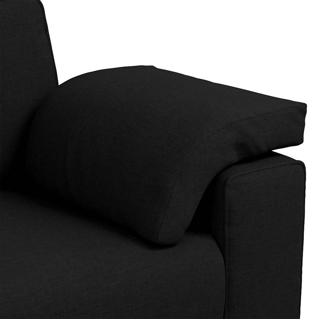 Canapé avec coussin Noir 180 x 77 x 82 cm tissu - XIOS