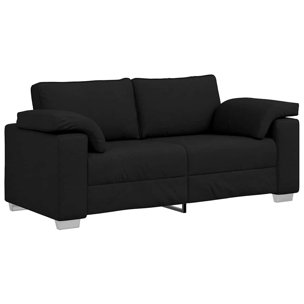 Canapé deux places Noir 180 cm tissu