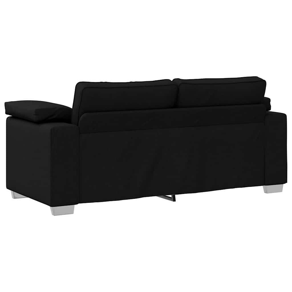Canapé deux places Noir 180 cm tissu