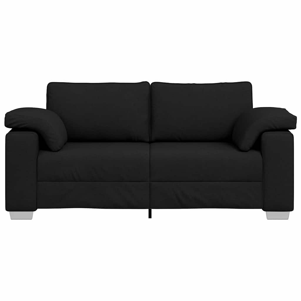 Canapé deux places Noir 180 cm tissu