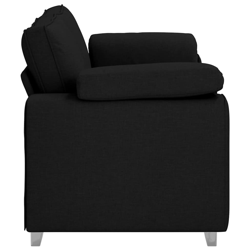 Canapé deux places Noir 180 cm tissu