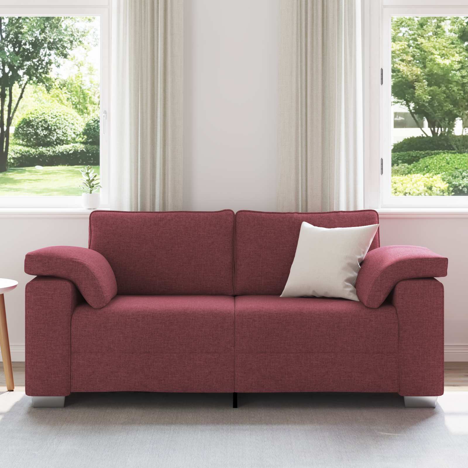 Canapé deux places Bordeaux 180 cm tissu - XIOS