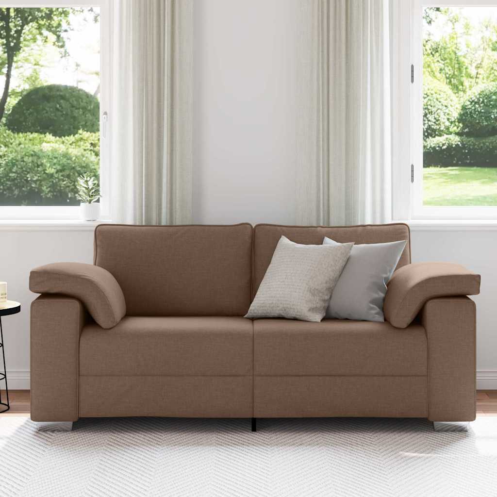 Canapé avec coussin Marron 180 x 77 x 82 cm tissu - XIOS