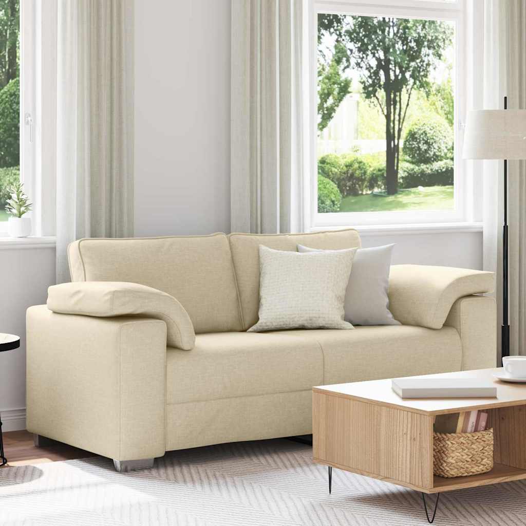 Canapé deux places Crème 180 cm tissu - XIOS