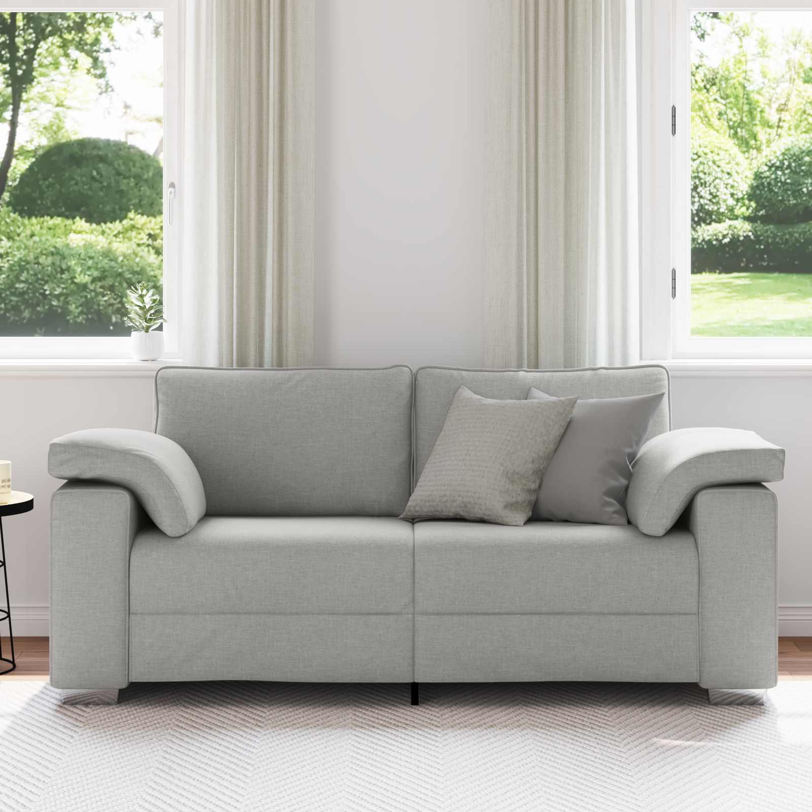 Canapé deux places Gris nuage 180 cm tissu - XIOS