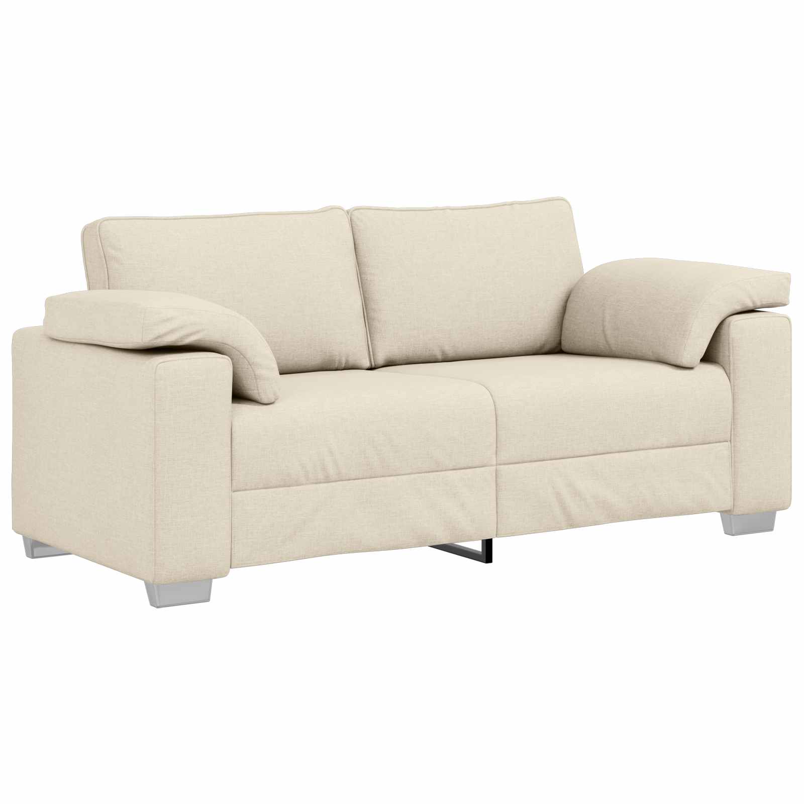 Sofa 2 places Beige 180 cm Tissu en lin mélangé - XIOS