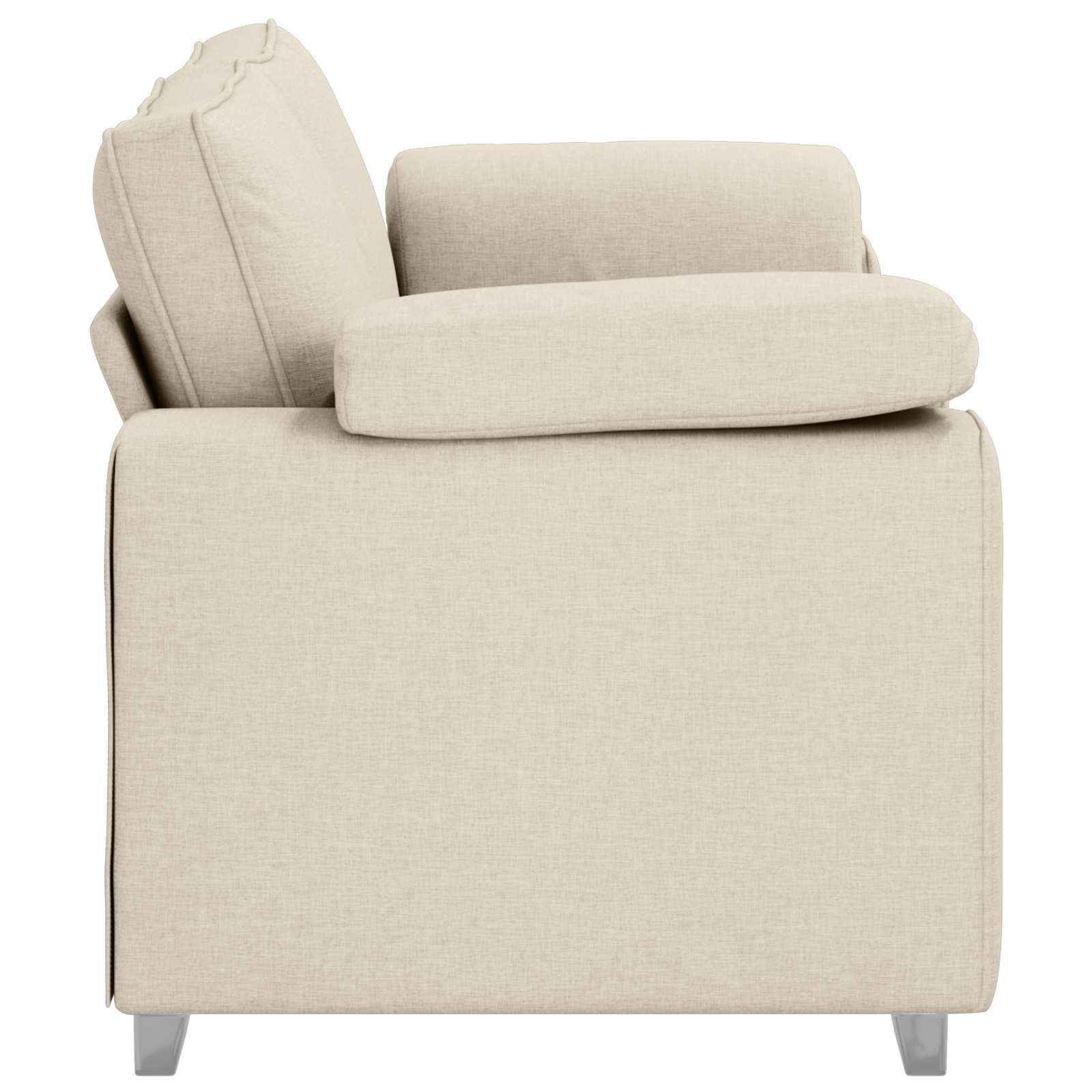 Sofa 2 places Beige 180 cm Tissu en lin mélangé - XIOS