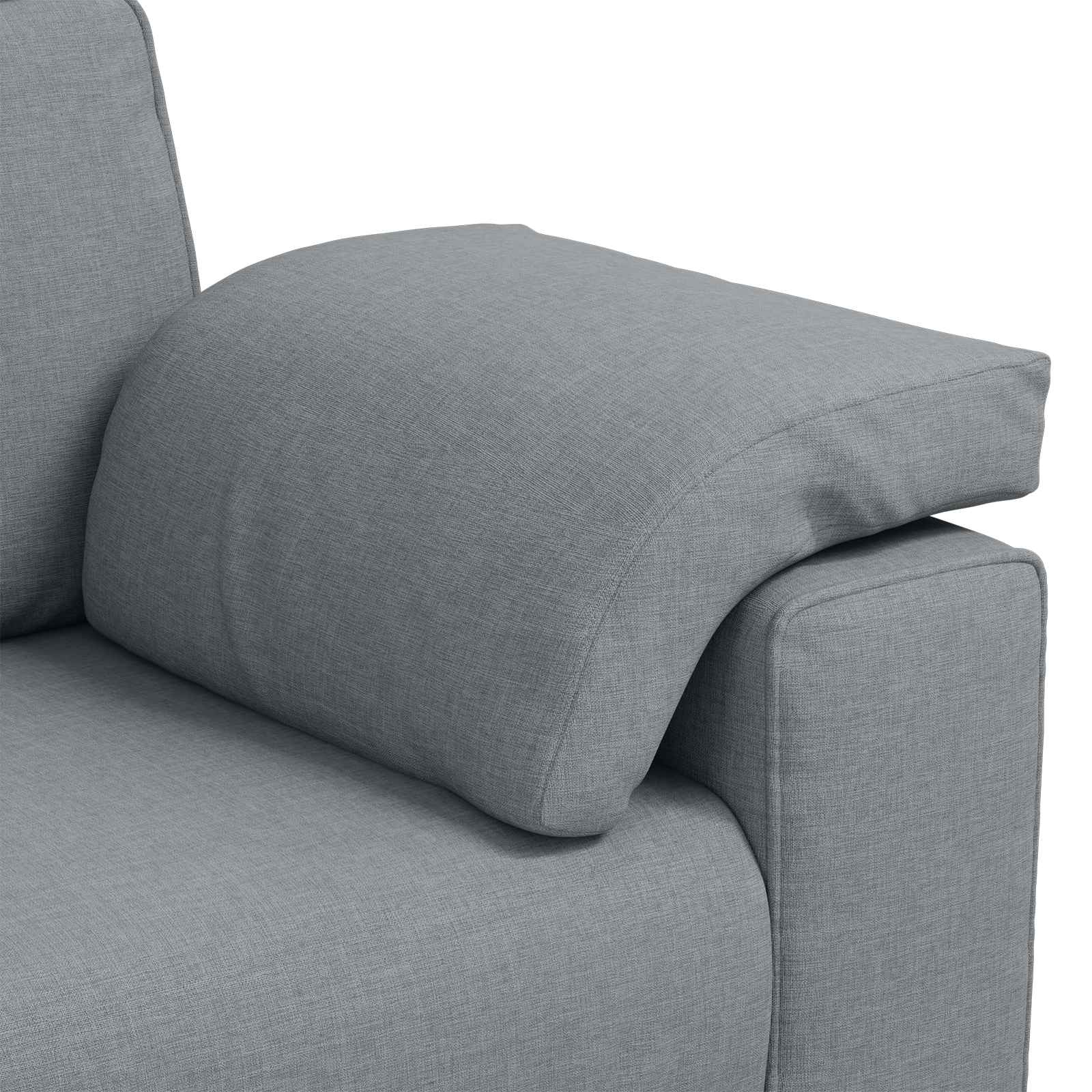 Sofa 3 places Gris clair 220 cm tissu - XIOS