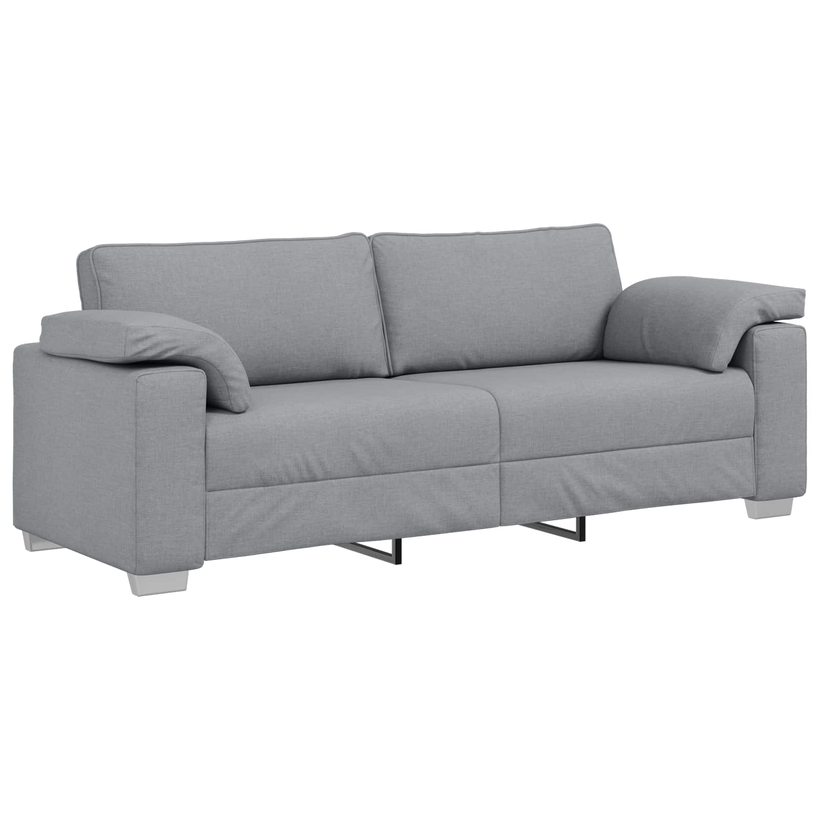Sofa 3 places Gris clair 220 cm tissu - XIOS