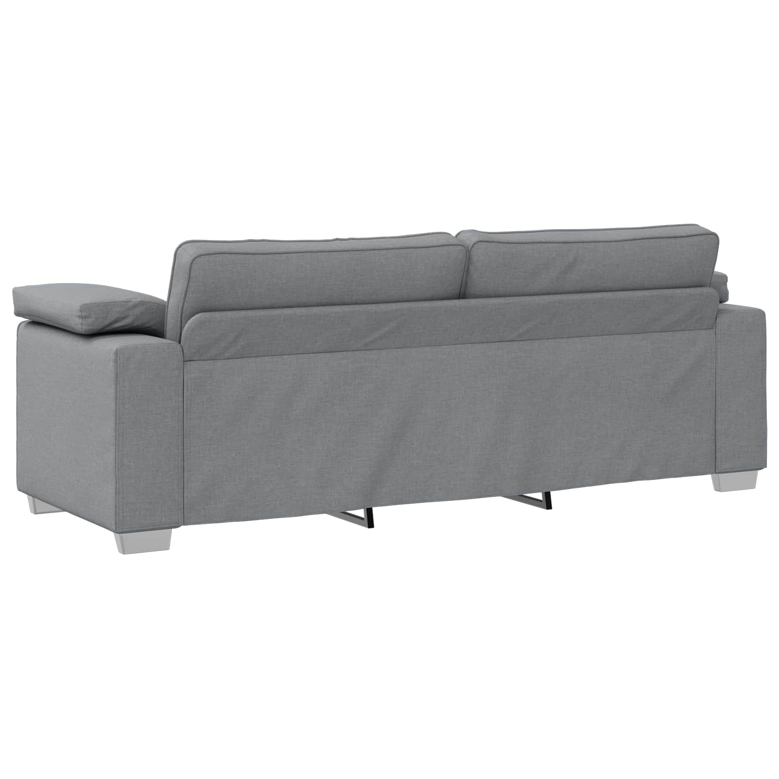Sofa 3 places Gris clair 220 cm tissu - XIOS