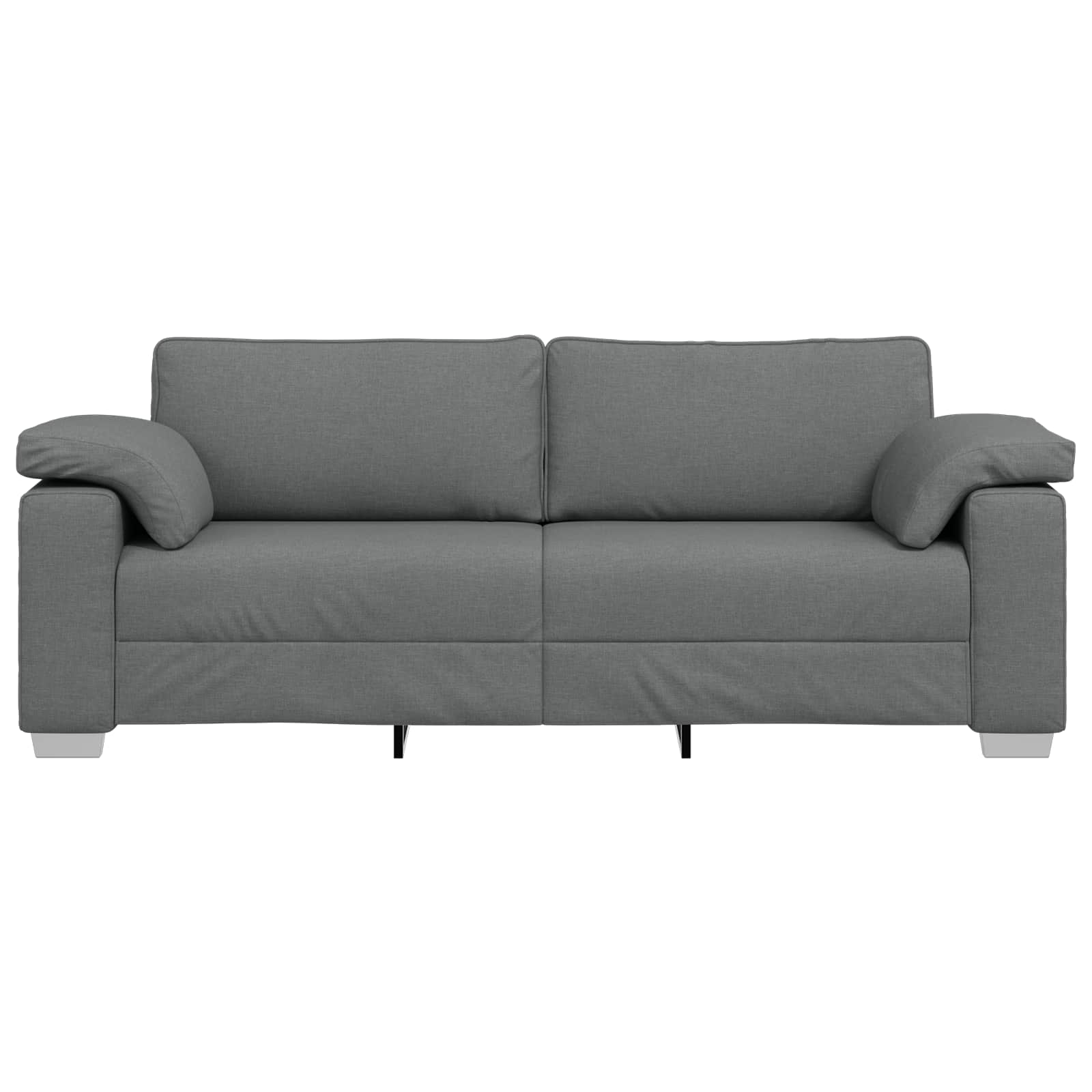 Sofa 3 places Gris foncé 220 cm tissu