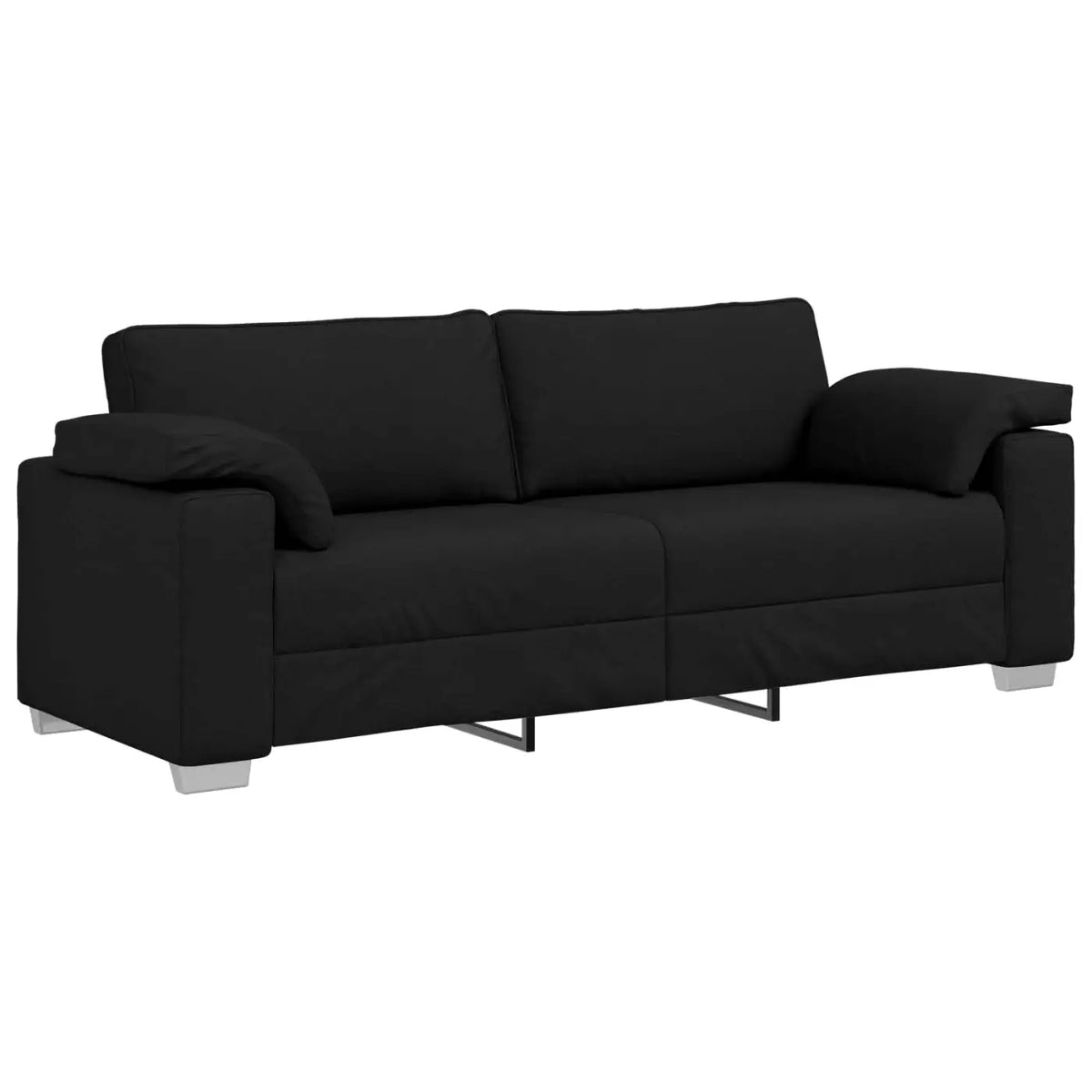 Sofa 3 places Noir 220 cm tissu - XIOS